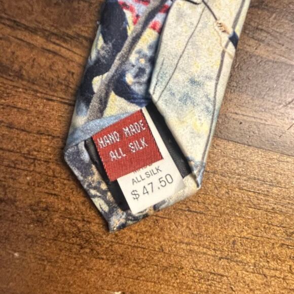 The Saturday Evening Post Vintage Civil War Men's Neck Tie Silk Handmade Art - Picture 7 of 9